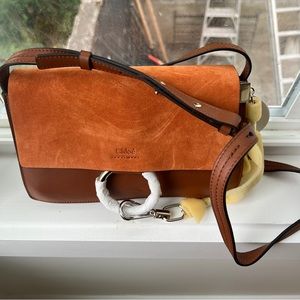 Chloe Faye small shoulder bag—tobacco